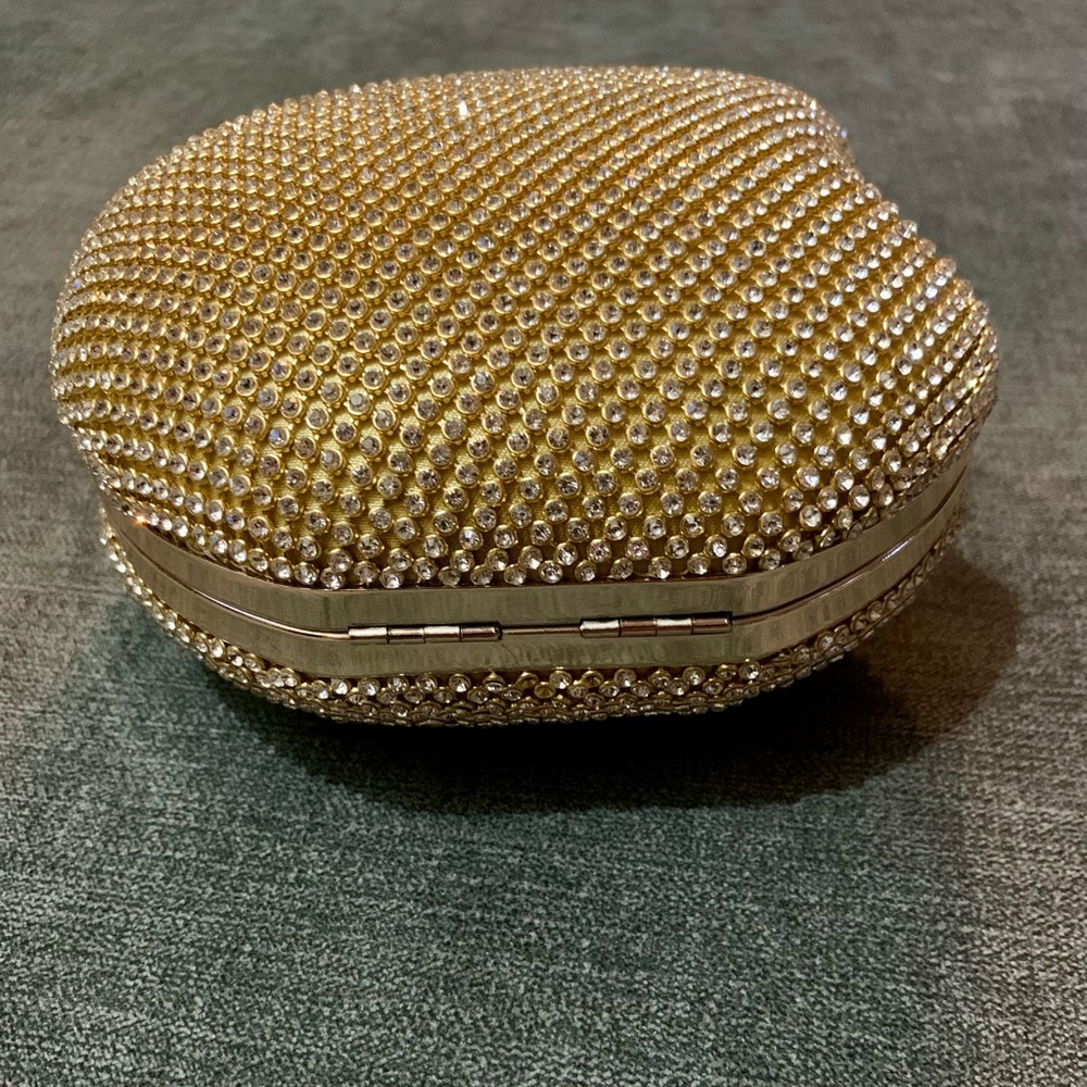 Gold Jeweled Apple Clutch - Picture 6 of 9